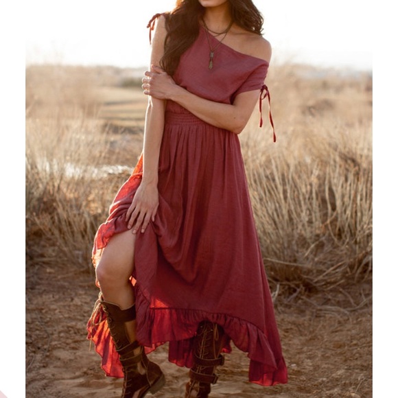 NWT XL mia joy boutique Gia Maxi Dress in Mesa Rose BOHO - Picture 1 of 12